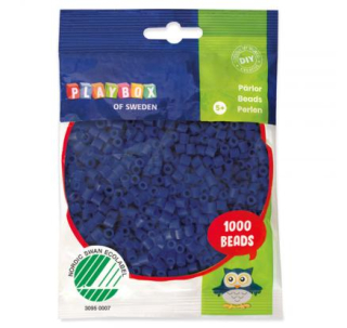 Zažehlovacie korálky - tmavé modré, 1000ks