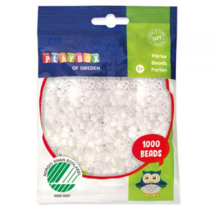 Zažehlovacie korálky - biele, 1000ks