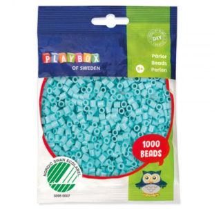 Zažehlovacie korálky - pastelové tyrkysové, 1000ks