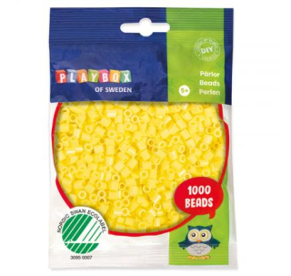 Zažehlovacie korálky - pastelové žlté, 1000ks
