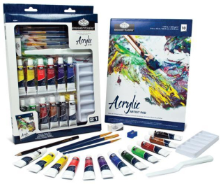 Sada akrylových farieb R&L, 21ks