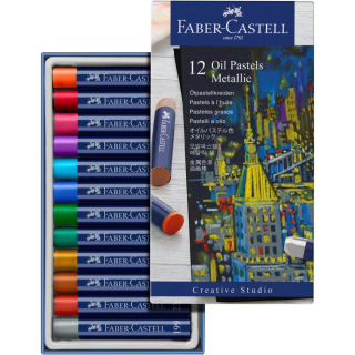 Olejový pastel Creative Studio set 12 farebný metalický