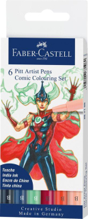 PITT umelecké fixky set Komiks 6 ks Mix