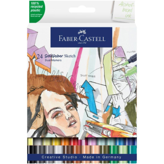 Popisovače Gofa Sketch Dual set 24 farebné