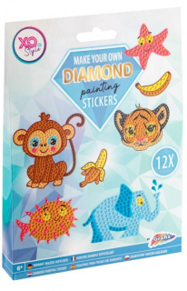 Diamantové samolepky - opica