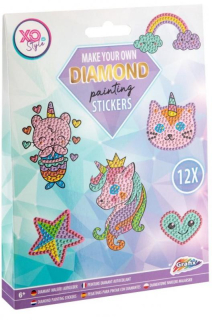 Diamantové samolepky - jednorožec