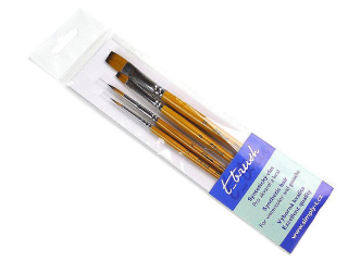 Sada 4 univerzálnych štetcov t_brush s krátkou tukoväťou