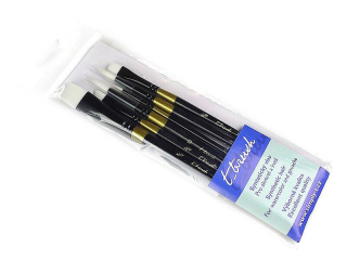Sada 6 univerzálnych štetcov t_brush s krátkou tukoväťou