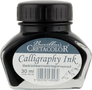 Kaligrafický atrament na písanie Cretacolor, 30ml - čierny