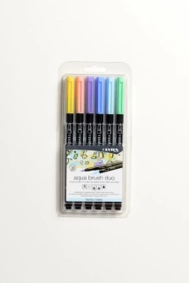 Lyra Aqua Brush Duo sada pastelové odtiene, 6ks