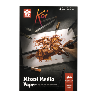 Skicár A4 KOI MixMedia, 290g/m2, 12 listov 