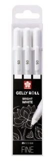 SAKURA Fine White Gel Pen - sada 3ks 