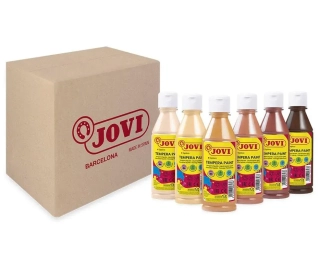Sada 6 x 250ml temperových farieb JOVI pre deti - telové farby