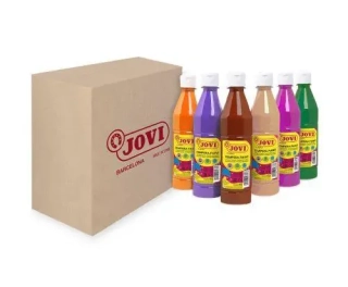 Sada 6 x 500ml temperových farieb JOVI pre deti - mix farieb