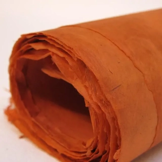 Himalájsky papier 50 x 75cm KHADI COLOR LOKTA - coral, 30g/m2, 1ks