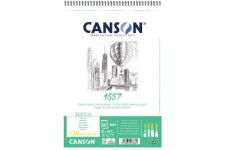 Skicár A4 CANSON 1557, krúžková väzba, 120g/m2, 50 listov