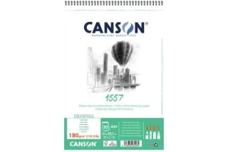 Skicár A4 CANSON 1557, krúžková väzba, 180g/m2, 30 listov