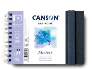 Skicár A5 CANSON MONTVAL Art Book, krúžková pevná väzba, 300 g/m2, 48 listov