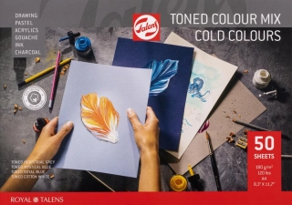 Skicár A4 Toned colours Royal Talens, 180g, 50 listov - studené odtiene
