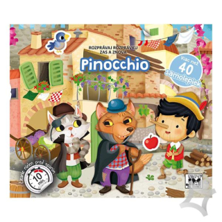 Samolepková knižka Rozprávaj rozprávku - Pinocchio