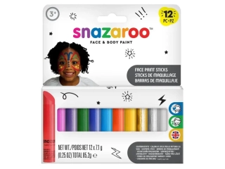 Farby na tvár v tyčinke Snazaroo univerzálne, 12 odtieňov