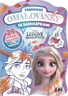 Tvarové vymaľovánky so samolepkami - Ľadové kráľovstvo